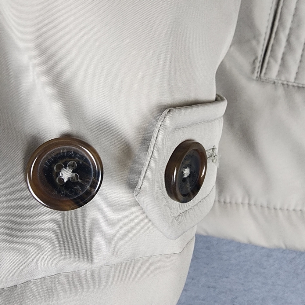 Michael Kors Beige Mens Dressy or Cadual Jacket Lined Multiple Pockets - Picture 6 of 16